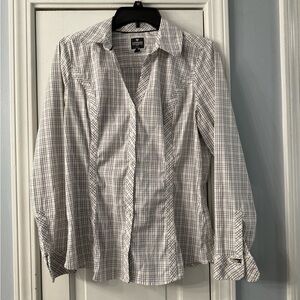 Express Black and White Checkered Shirt